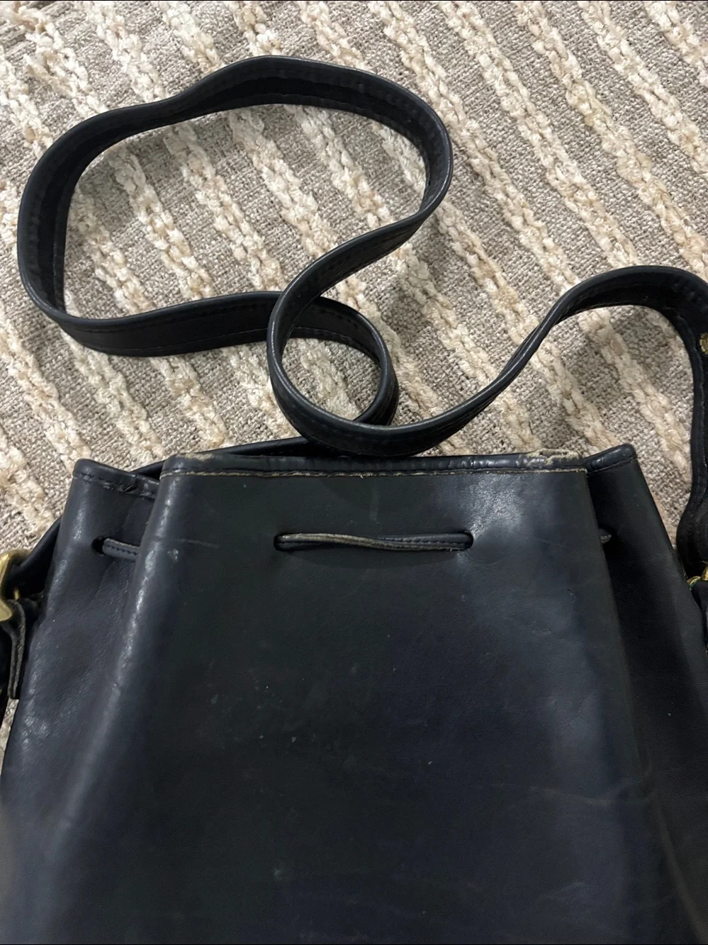 COACH Lula's Legacy Bag Black Leather Shoulder Bag 90s Made in USA